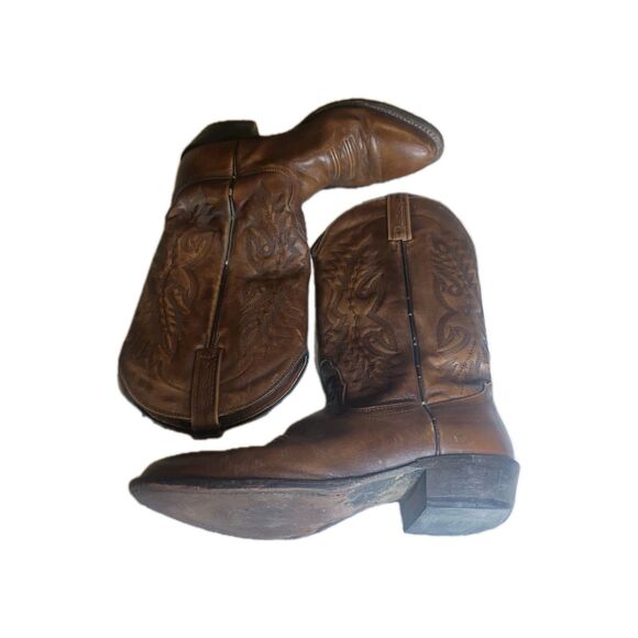 Vintage Nocona Cowboy Boots Brown Leather Mens Size 9D  Western Wear Mexico main image 5